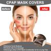 8 PCS Satin CPAP Mask Strap Covers, Comfortable CPAP Strap Covers, Silky CPAP Mask Cushions to Fit Airfit f20 Headgear, Anti Wrinkle CPAP Hair Protector for Reducing Red Marks (Grey) view 4