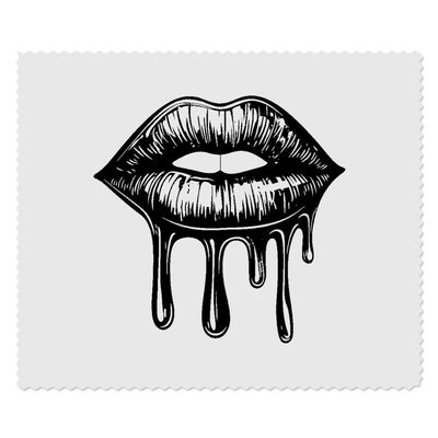Azeeda 2 x 'Dripping Lipstick Kiss' Microfibre Lens/Glasses Cleaning Cloths (LC00034721)