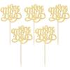 Ephlyn 30Pcs One More Day Cupcake Toppers Glitter Wedding Rehearsal Dinner Cupcake Picks Decoration for Wedding Countdown Theme Party Cake Decorations Supplies Gold view 3