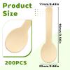 200 Pcs 3.54 Inch Mini Bamboo Spoons, Bamboo Utensils Disposable, Disposable Compostable Spoons, Bamboos Soup Spoon, Renewable, Natural view 2