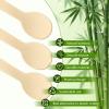 200 Pcs 3.54 Inch Mini Bamboo Spoons, Bamboo Utensils Disposable, Disposable Compostable Spoons, Bamboos Soup Spoon, Renewable, Natural view 3