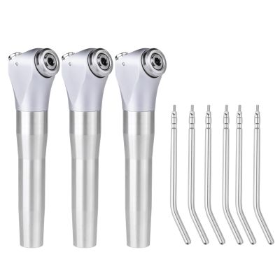 3PC Lab Air Water Spray Syringe Triple 3 Way Metal Handle + 6Pcs Metal Alloy Nozzles/Tips/Tube