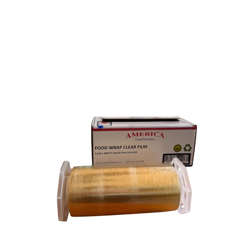 AFP - Clear Food Wrap Film, Professional Grade, BPA Free, Microwave Safe, 12 Inch x 3000 Feet