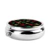Purse Pill Case, Rasta Weedleaf Leaves Mini Round Holder, Portable Organizer for Medicine, Travel Pill Box Pocket Carry for Seniors view 3