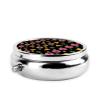 Travel Pill Case, Alien Donut Pot Leaf Weedleaf Pizza Black Round Waterproof Organizer, Small Holder for Fish Oil, Portable Pill Box Purse Use for Daily Walks view 3