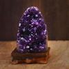UNYQBFKM Natural Amethyst Geode Amethyst Clusters Quartz Crystal Geode with Base for Wealth, Feng Shui, Home Office Decor, Meditation, and Positive Energy, Healing Crystal,200g view 2