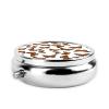 Round Pill Case, Butterfly Flying Portable Mini Holder, Travel Organizer with Mirror, Pocket Purse Box for Daily Meds view 3