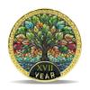 17 Year Radiant Tree Sobriety Coin Stained Glass Light NA Medallion Spiritual Token for Recovery & Clean Time Empowering NA AA Chips Gift for Men & Women view 1