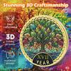 17 Year Radiant Tree Sobriety Coin Stained Glass Light NA Medallion Spiritual Token for Recovery & Clean Time Empowering NA AA Chips Gift for Men & Women view 4
