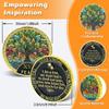 15 Year Radiant Tree Sobriety Coin Stained Glass Light NA Medallion Spiritual Token for Recovery & Clean Time Empowering NA AA Chips Gift for Men & Women view 3