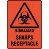 SAFETY SIGN BIOHAZARD SHARPS, Mfr: MBHZ520XT-A view 1