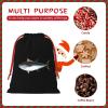NUSDB Tuna Fish Christmas Gift Bags, Santa Wrapping Bags, Xmas Presents Bag With Drawstring, Holiday Party Favors Birthday & Christmas Gift (Large Medium Small) view 4
