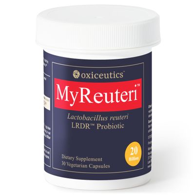 MyReuteri 20 Billion CFU Probiotic Enhanced-Strength L. reuteri LRDR + FOS Prebiotic by Dr. William Davis Makes Yogurt-Like Superfood 30 Veg Capsules