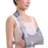 WAGJIA Adjustable Arm Sling Shoulder Immobilizer with Thumb Holder, Breathable Sling for Shoulder Injury Rotator Cuff Tears, Fractures, Dislocations & Post-Surgical Recovery(Black+Composite Fabric) view 2