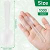 1000 Pack Disposable Sporks, 4.5 Inch Mini Clear Fork & Spoon Combo - Individually Wrapped Plastic Cutlery for Parties, Catering, Desserts, Ice Cream, To-Go Meals & On-the-Go (Clear) view 2