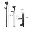PUCNHZYNW Crutches Collapsible Crutches Adjustable Crutches with Comfy Handle for Elderly Disabled and Physically Impaired Walking Crutches view 2