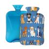 Hot Water Bottle with Cover, 2L Hot Water Bag for Pain Relief Hand Feet Warmer(Cute Cartoon Puppy) view 1