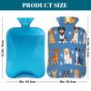 Hot Water Bottle with Cover, 2L Hot Water Bag for Pain Relief Hand Feet Warmer(Cute Cartoon Puppy) view 2