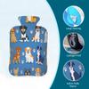 Hot Water Bottle with Cover, 2L Hot Water Bag for Pain Relief Hand Feet Warmer(Cute Cartoon Puppy) view 3