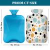 Hot Water Bottle with Cover, 2L Hot Water Bag for Pain Relief Hand Feet Warmer(Three Color Speckle) view 2