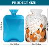 Hot Water Bottle with Cover, 2L Hot Water Bag for Pain Relief Hand Feet Warmer(Spotted Pumpkin) view 2
