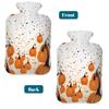 Hot Water Bottle with Cover, 2L Hot Water Bag for Pain Relief Hand Feet Warmer(Spotted Pumpkin) view 4