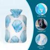 Hot Water Bottle with Cover, 2L Hot Water Bag for Pain Relief Hand Feet Warmer(Blue Shell) view 3