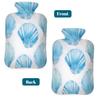Hot Water Bottle with Cover, 2L Hot Water Bag for Pain Relief Hand Feet Warmer(Blue Shell) view 4