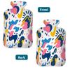 Hot Water Bottle with Cover, 2L Hot Water Bag for Pain Relief Hand Feet Warmer(Abstract Color Graphics) view 4