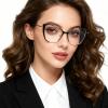 laureles Photochromic Progressive Multifocus Cat Eye Reading Glasses for Women Readers Transition Eyewear (C1, +2.00 Magnification) view 3