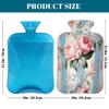 Hot Water Bottle with Cover, 2L Hot Water Bag for Pain Relief Hand Feet Warmer(Striped Classical Pink Rose) view 2