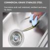 Indoor Outdoor Floor Mop Sink,Utility Tub Mop Bucket Laundry Room Slop Sink,Stainless Steel Mop Service Basin-50x50x50cm/19.6x19.6x19.6in view 2