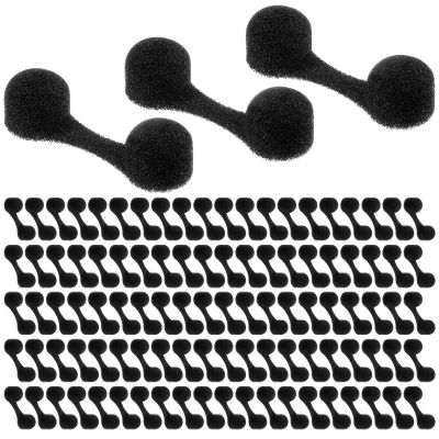 100Pcs Nose Filters for Dust, Nose Filters Disposable Soft Sponge Nostril Filter for Allergies, Construction & Outdoor Activities, Black