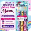 Tender Me Renew The Life Kids Toothbrush - Fly with Unicorns, Soft Bristle Manual Travel Tooth Brush with Caps for Boys & Girls, Extra Soft, 3 Pack view 2