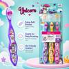 Tender Me Renew The Life Kids Toothbrush - Fly with Unicorns, Soft Bristle Manual Travel Tooth Brush with Caps for Boys & Girls, Extra Soft, 3 Pack view 3