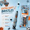 Tender Me Renew The Life Kids Toothbrush - Game On, Soft Bristle Manual Travel Tooth Brush with Caps for Boys & Girls, Extra Soft, 3 Pack view 3
