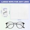 [200 Pack] Anti Fog Wipes for Glasses, Large Glasses Cleaner, Lens Wipes for Eyeglasses, Pre-Moistened Individually Wrapped Cleaning Wipes, Eyeglasses Cleaner Wipes for Camera Phone (4.72 * 5.91 inch) view 2