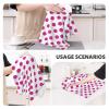 SMBOE Pink White Polka Dots Waffle Kitchen Towel Dish Towel Kitchen Hand Towels Tea Towels 16X26 Inch view 3