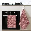 SMBOE Peach 100 Dollar Bills Waffle Kitchen Towel Dish Towel Kitchen Hand Towels Tea Towels 16X26 Inch view 4