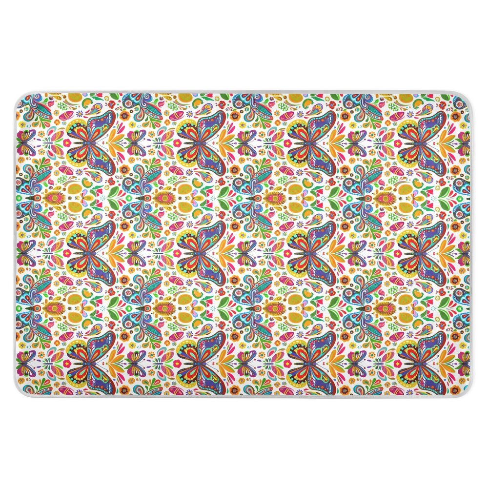 GOODOLD Washable Bed Pad for Incontinence 34" x 52" - Large Reusable Waterproof Mattress Protector with Non-Slip Back for Kids and Adults (Colorful Butterflies)