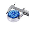 Round Pill Box Blue Flower Pill Case for Purse & Pocket 3 Compartment Pill Organizer Portable Travel Pillbox Medicine Pill Holder Container for Daily Vitamin Cod Liver Oil Storage view 4