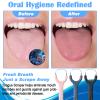3 Pack Colorful Metal Tongue Scraper for Adults Stainless Steel Tongue Cleaner Tongue Brush Gentle Stylish Tongue Scrapers for Bad Breath Oral Hygiene Cleaning Tool view 3