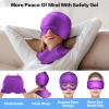 3 in 1 Migraine Relief Cap Neck Ice Pack Wrap Gel and Ice Eye Masks, Detachable Ice Caps with Eyes Masks, Hot and Cold Therapy for Relief of Headaches, Stiff Neck and Eye Fatigue (Purple) view 3
