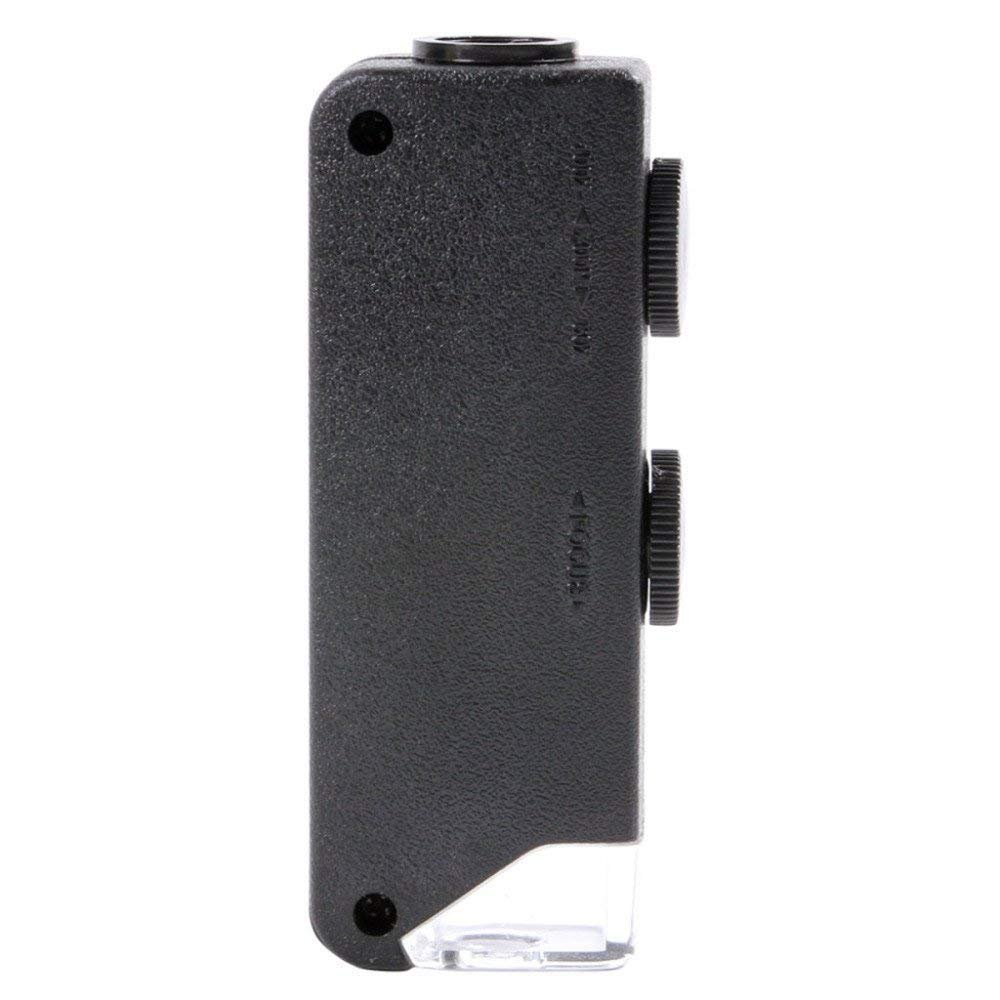 Magnifier Magnifying Glass Hd 60 Times Hd Micro Magnifying Glass, Two-Color Light Source, Microscope, Philatelic Jewelry, Tea, Smoke Stamp, Identification, Banknote, Portable Reading Aids