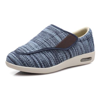 SWZEC Nancy Wide Diabetic Shoes for Swollen feet-nw033 (Blue-L,8.5)