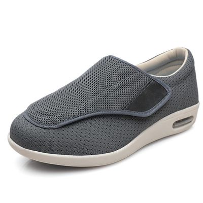 SWZEC Nancy Wide Diabetic Shoes for Swollen feet-nw033 (Gray,6)