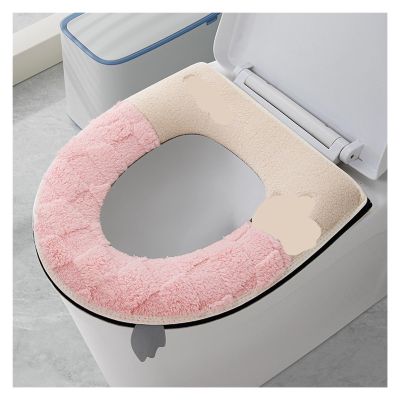 LHOFWSIST 1pcs Zipper Toilet Seat Cushion Household Waterproof Universal Toilet Cover All Season Thick Toilet Sticker Toilet Seat Cushion(3C)