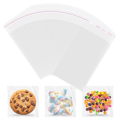 PATIKIL 3" x 5" Clear Self Sealing Cookie Bags, 200 Pcs Resealable Treat Bag OPP Present Giving Wrappers Bakery Packaging for Candies Chocolates Biscuits Party