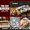 100 Packs Heavy Duty Insulated Aluminum Foil Sheets 14" x 10.3" Disposable Food Wraps for Sandwiches, Burritos, BBQ, Burgers, Hot & Cold Food view 4
