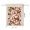 DMHVGEW 8 Pieces Muslin Bags Animal Wilderness Bear Deer Drawstring Bag Small Gift Pouches Bulk Sachet Reusable Grocery Bag for Jewelry Party Wedding Home Storage Bags view 2